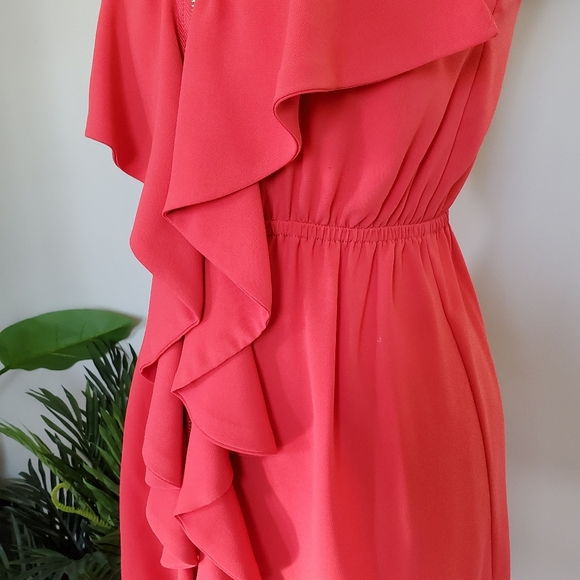 ZIPPER FRONT RUFFLE DRESS - Picture 3 of 8